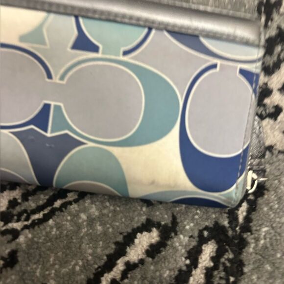 Coach POPPY Blue and Gray Women's Wallet - Picture 11 of 12